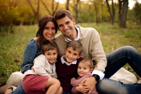 Taylor Powell, new CEO of WICF, and his family