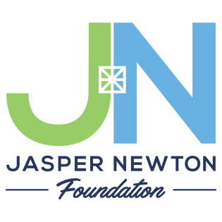 Green letter J and blue letter N for Jasper Newton Foundation Logo
